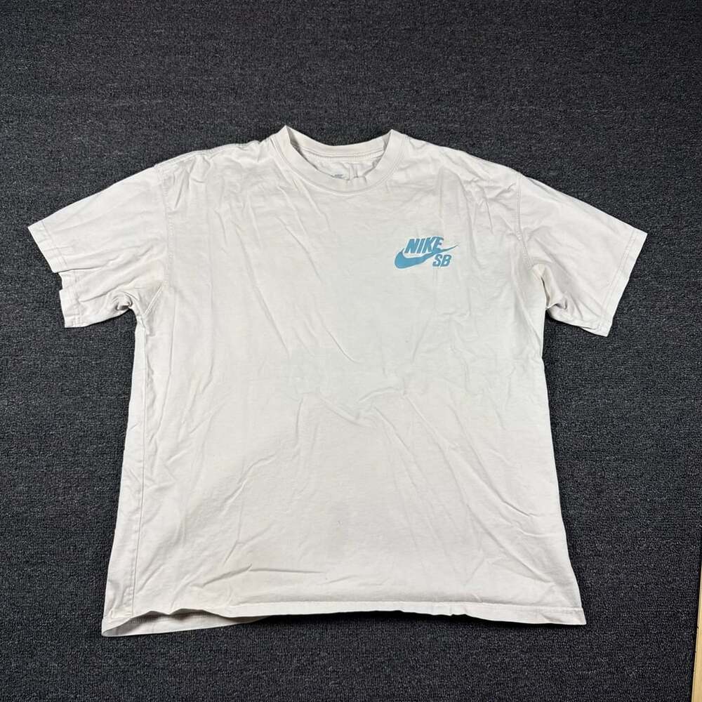 Nike SB Logo T-Shirt Size L Light Orewood Brown Skate Tee